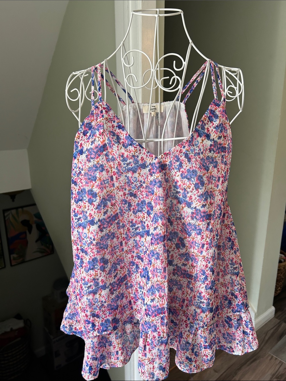 entro Pink and Blue Floral Shirt - Picture 9 of 9
